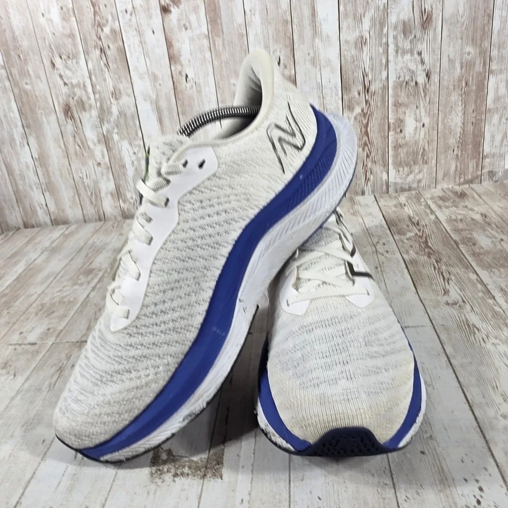 New Balance FuelCell‎ Propel v4 Mens 10.5 Running Shoes White Blue MFCPRCW4